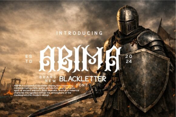 Abima: Bold Blackletter Font for Craft Projects