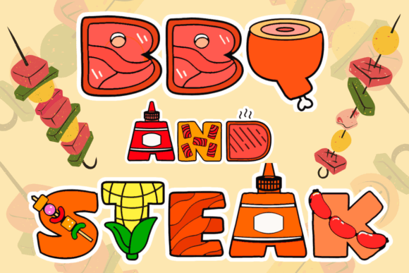 Bbq and Steak Font for Creative Projects