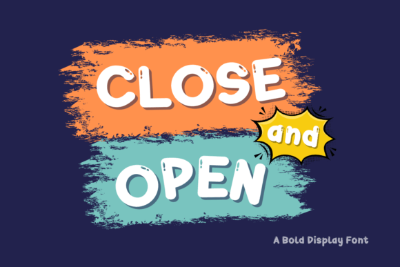 Close Open: A Bold Display Font