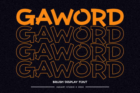 Gaword: A Bold Brush Font for Creative Design