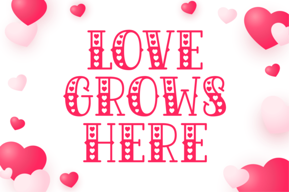 Love Grows Here Font for Web Design