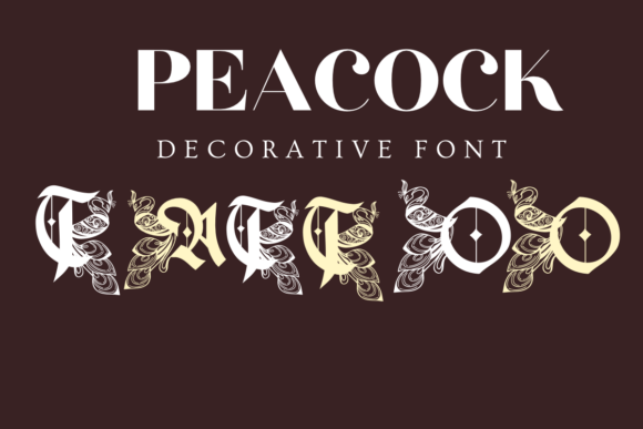 Peacock Tattoo Font for Creative Projects