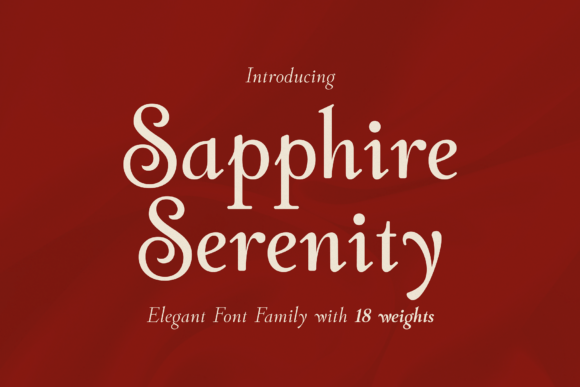 Sapphire Serenity: Elegant Typography for Campaigns