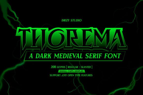 Thorema: A Bold Serif Font